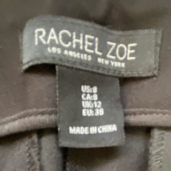 Rachel Zoe Womens Black Pull On Trouser Office Event Ankle Pants-Sz-8 - Picture 9 of 13